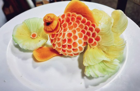 青年教师张欣茹，夏日创作的—冷菜拼盘